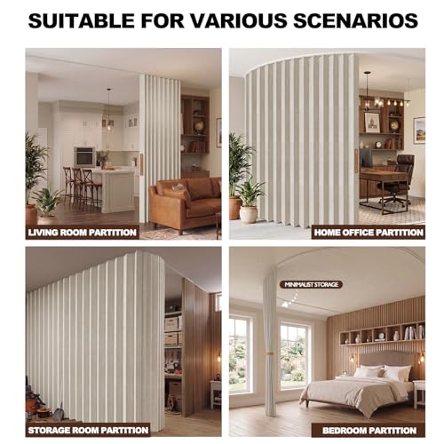 Accordion Partition Curtain with Ceiling Track