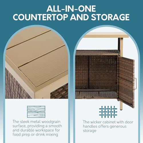 Outdoor Indoor Storage Cabinet with Rolling Wheels