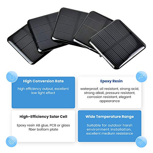 10pcs Mini Monocrystalline Solar Cells Solar System Kit 50mm X 50mm