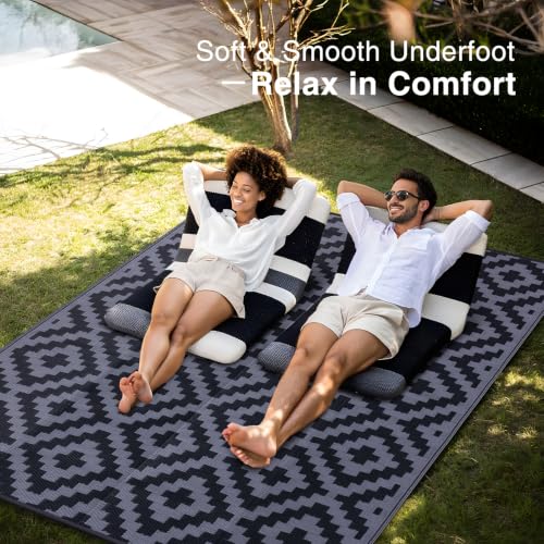 Outdoor Rug 8x10 ft Waterproof Reversible Mat