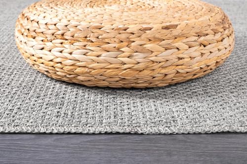 Easy Jute Rug 5x7 Indoor Outdoor Gray Farmhouse Area Rugs for Living Room and Kitchen Rug (35 Sq Ft)