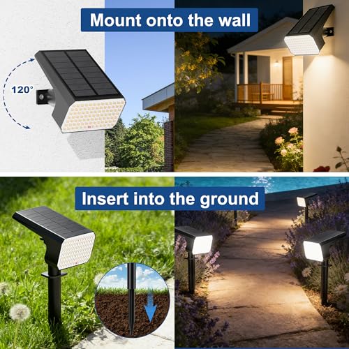 Solar Spot Lights Outdoor Waterproof IP65 (8 Count)