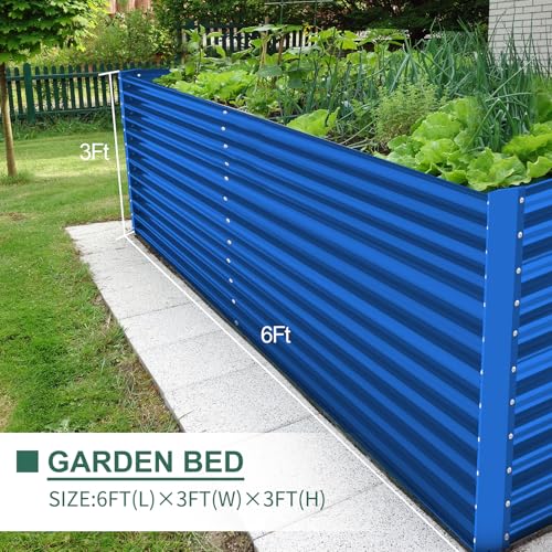 6x3x3ft Rectangular Galvanized Raised Garden Beds