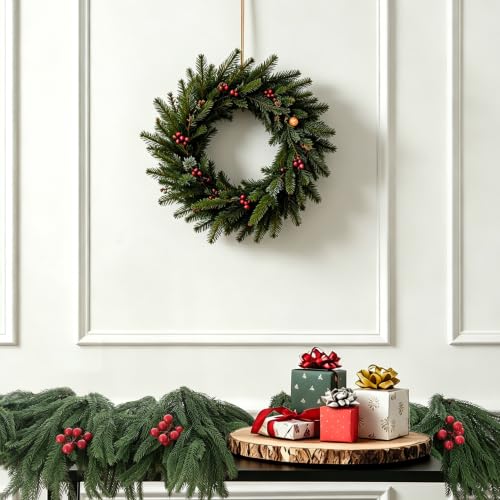 12 Pcs Artificial Norfolk Pine Branches Faux Christmas Stems (12 Count)
