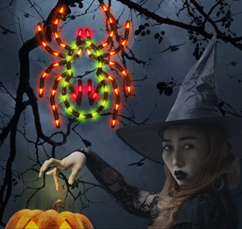 12.8" Lighted Spider Halloween Window Silhouette Decoration