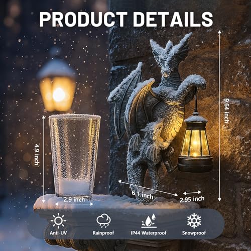 Solar Dragon Decor Tree Hugger Statue