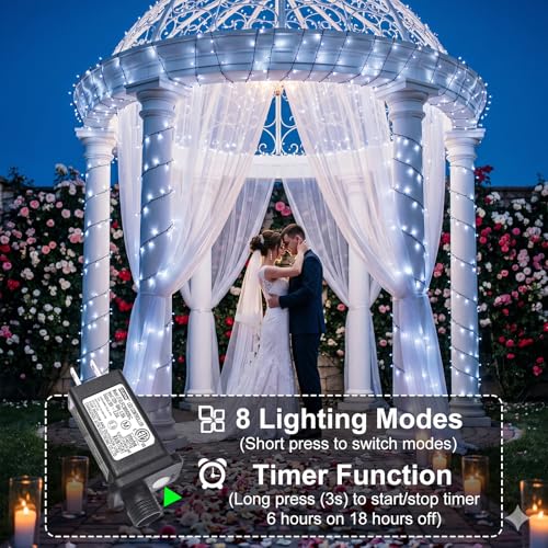 100FT 300 LED Christmas Lights Outdoor