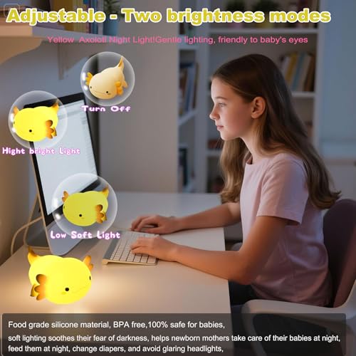Axolotl Squishy Silicone Night Light