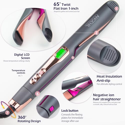 Pro Twist Ceramic Flat Iron 1 Inch