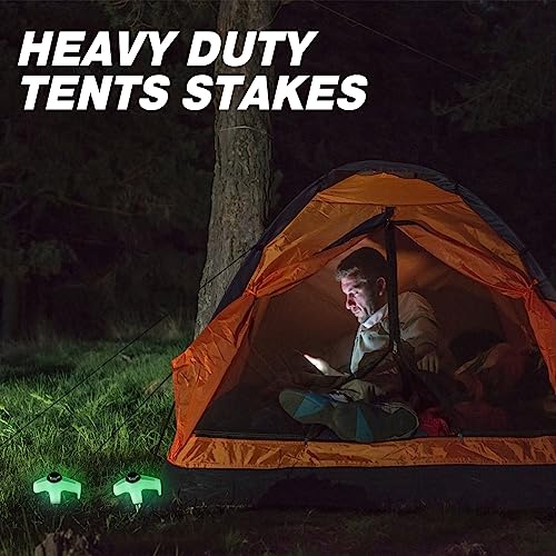 20 Pcs 8" Screw in Tent Stakes Ground Anchors (20 Count)