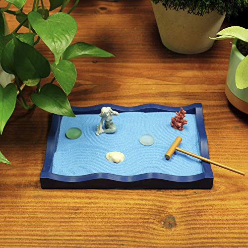 Mini Zen Garden Kit for Desk with Rake