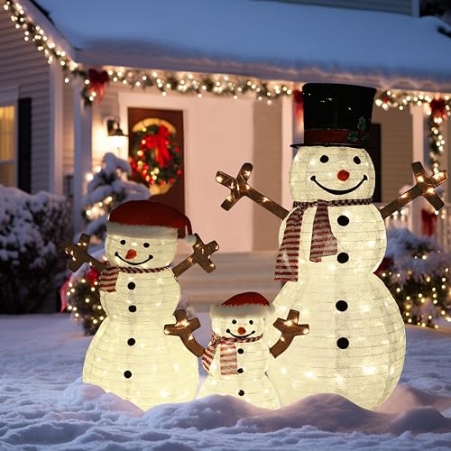 4FT Pop Up Snowman Family