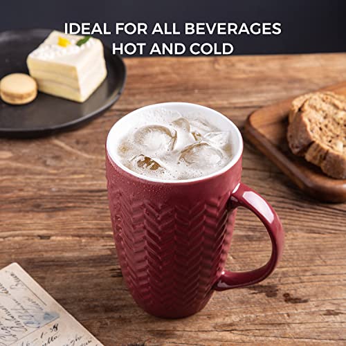 20 oz Large Coffee Mugs Set of 6 (6 Count)