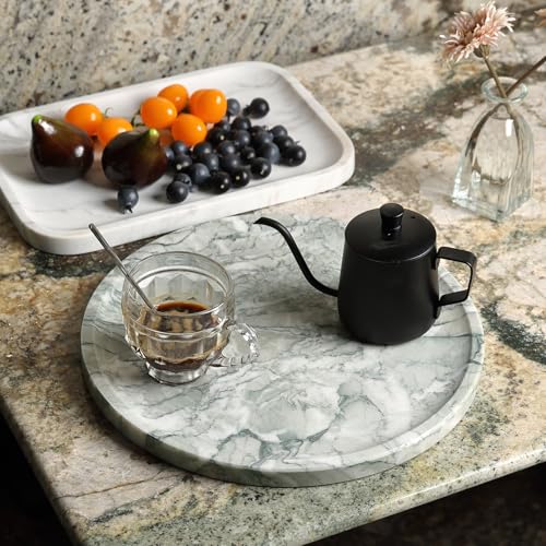 Natural Round Marble Tray