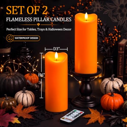 Halloween Orange Waterproof LED Candles