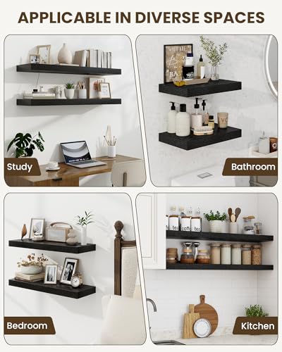 24" Floating Shelves for Wall (2 Count)