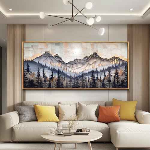 Large Canvas Abstract Ink