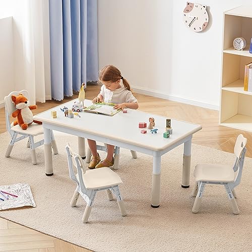 Kids Study Table and Chairs Set (5 Count)