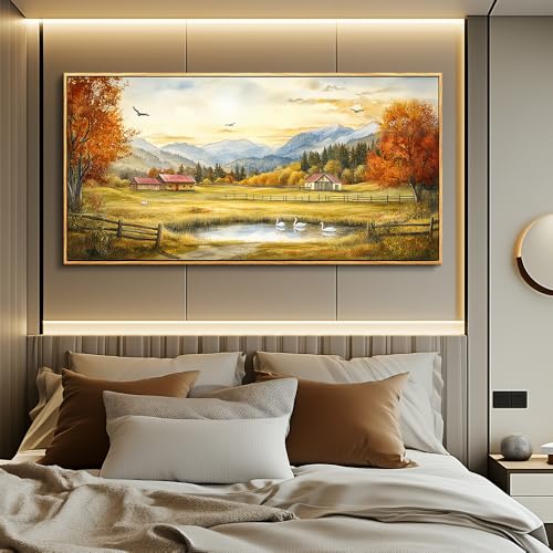 Large Canvas Wall Art For Living Room Wall Decor For Farmhouse Bedroom Office Decor Ink