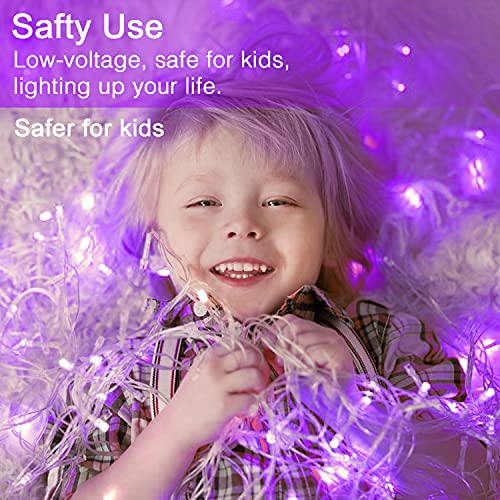 600 LED Purple Christmas Lights Indoor Outdoor Halloween Lights (168 Foot)