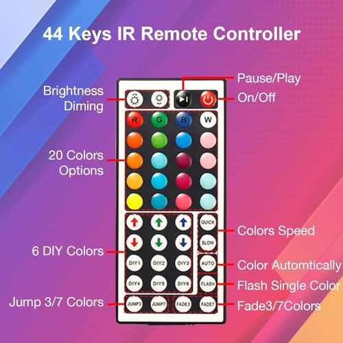 Led Strip Lights 32.8 ft RGB Color Changing Lights Strip for Bedroom (32.8 Feet)