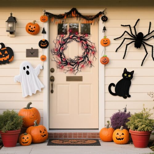 Halloween Black Branch Wreath