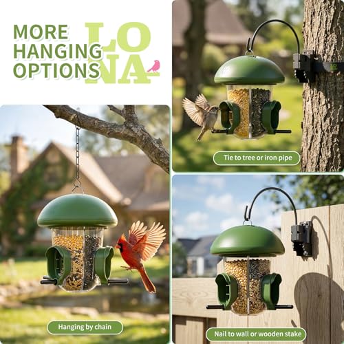 LONA Bird Feeder with 3 Compartments