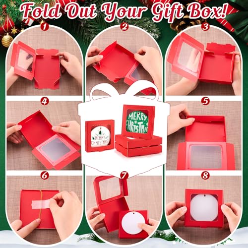 25 Pcs Christmas Sublimation Ornament Blanks Box (25 Count)