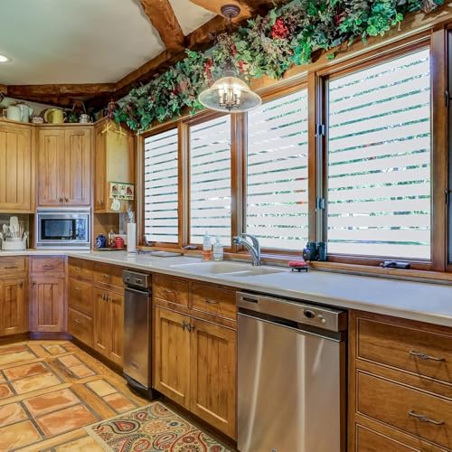 Window Privacy Film Striped with Tools