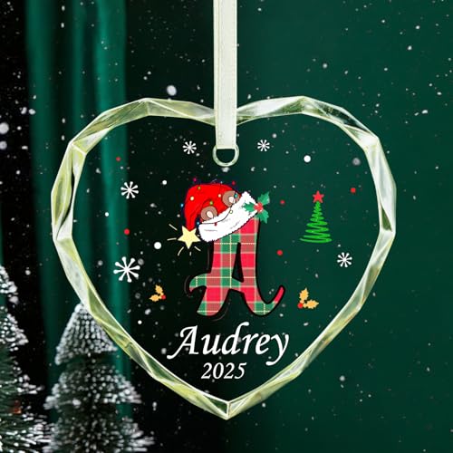 Personalized Christmas Ornaments with Initial Name