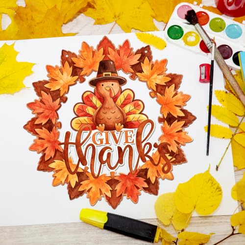 Unfinished Fall Wreaths Wood Crafts to Paint Set of 3 (3 Count)