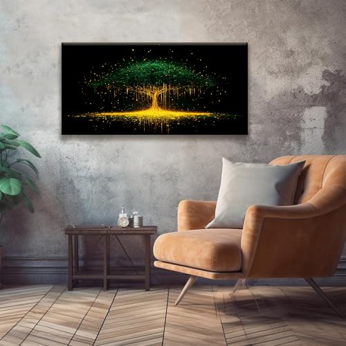 Canvas Art Wall Decor Print Modern Abstract Tree Wall Art For Bedroom Modern Tree Black And Gold Wall Art Home Wall Decorations Landscape Paintings Pictures Artwork Aesthetic 20 X 40 In