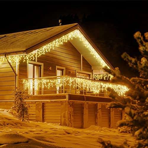 200 LED Icicle Lights for Outside (19.6 Foot)