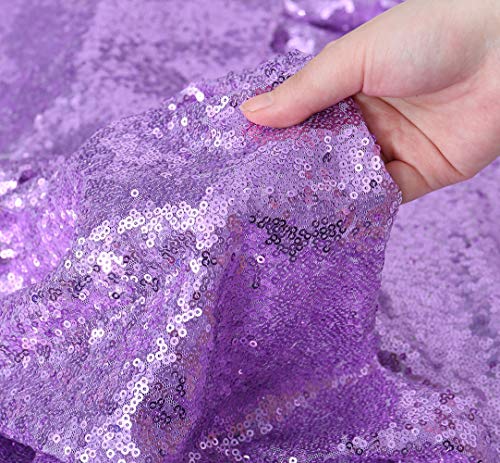 Sequin Tablecloth 60x120 Inch Lavender for Wedding Party