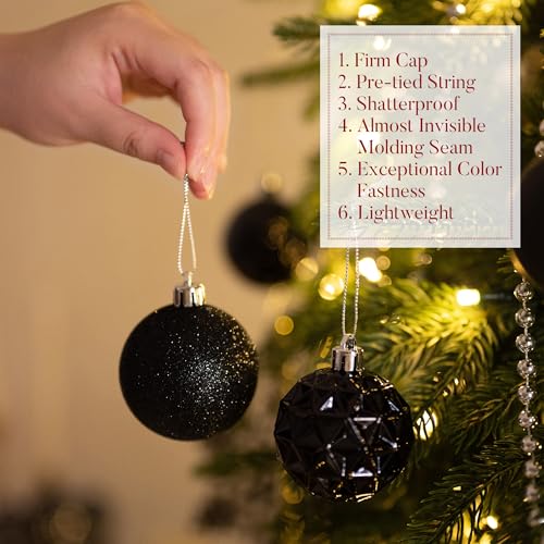 50ct Christmas Tree Decorations Ball Ornaments 2.36 Inches (50 Count)