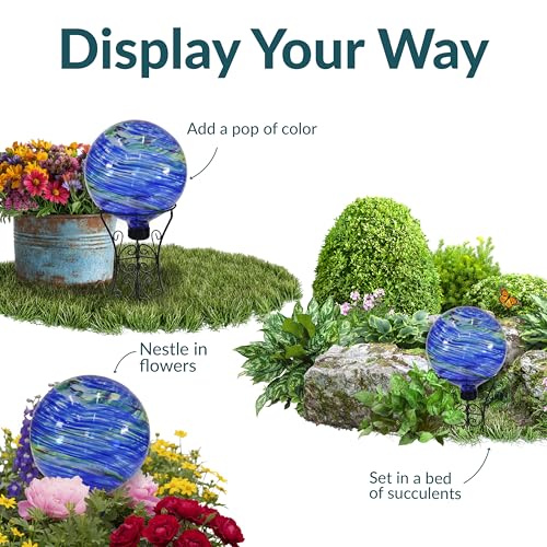 Sunnydaze 10" Glass Gazing Ball for Garden