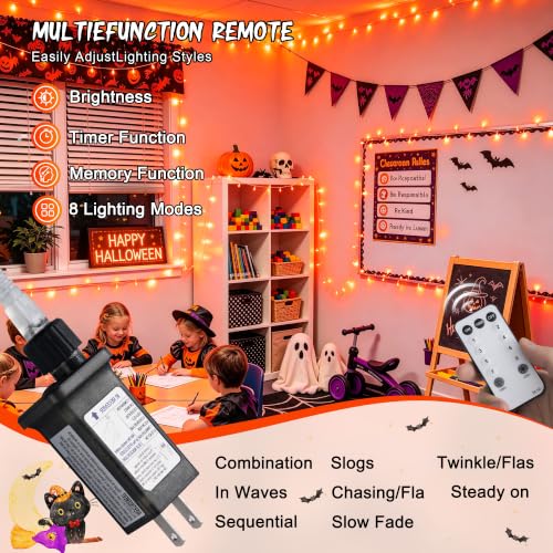 600 LED Halloween Lights Outdoor (168 Foot)