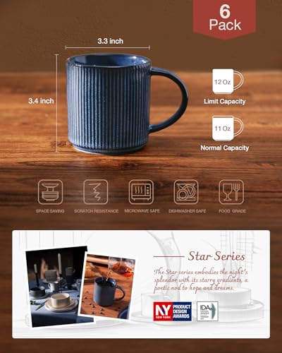 Coffee Mug Set of 6 (6 Count)