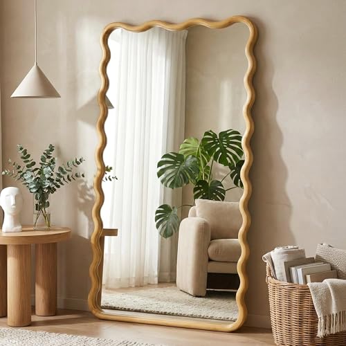 Wavy Wood Full Length Mirror