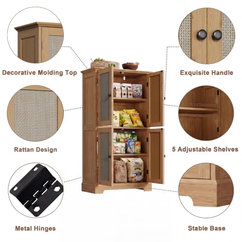 Bathroom Floor Cabinet with Adjustable Shelves