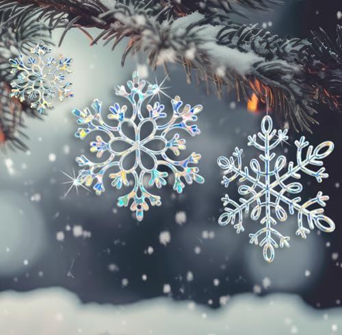 Christmas Snowflakes Ornaments Decorations for Winter Holiday (60 Count)