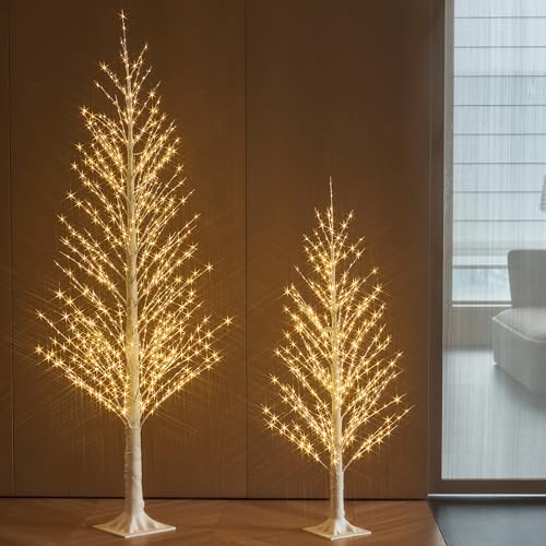 Lighted White Tree Willow 4FT 450 LED Fairy Lights