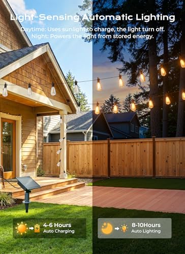 37FT Solar String Lights Outdoor (37 Foot)