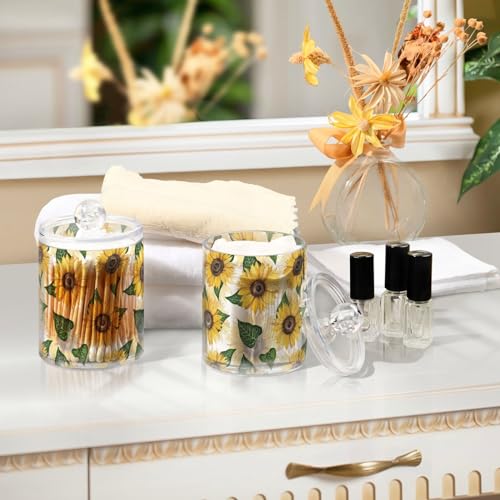 Sunflower 2PC Airtight Transparent Plastic Storage Jar (2 Count)