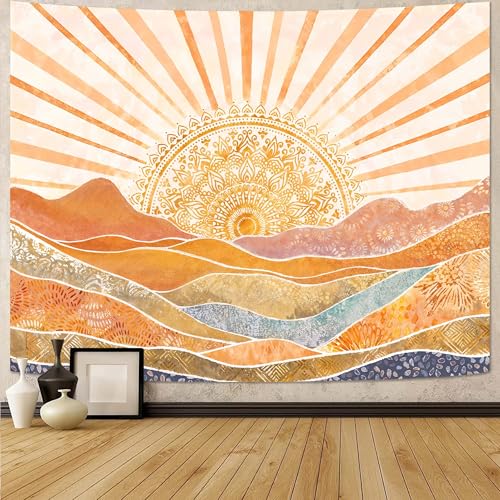 Bohemian Mandala Sunrise Wall Tapestry
