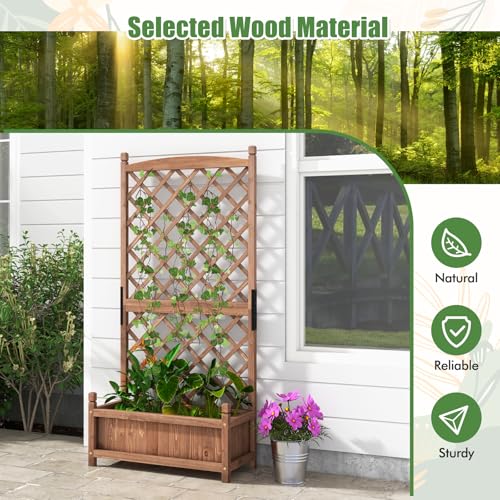 2 60” Raised Garden Bed with Trellis