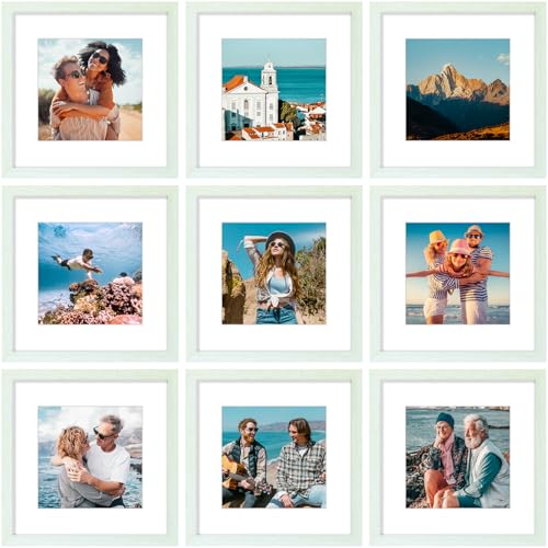 12x12 Picture Frames Set of 9 for Wall Mounting (9 Count)