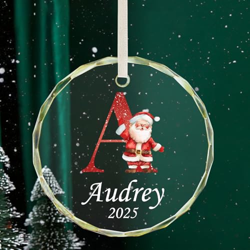 Personalized Christmas Ornaments with Initial Name