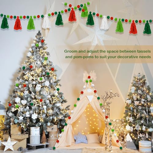 4 Pcs Christmas Tassel Garlands