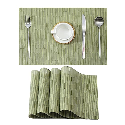 Pea Green Placemats Set of 4 (4 Count)